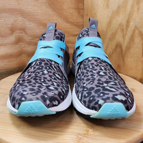 Adidas Womens Edge Lux Gray Leopard Print Running Shoes Size 11 - Picture 2 of 9